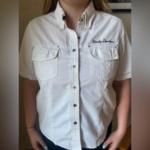 Lightweight Harley Davidson short sleeve button down